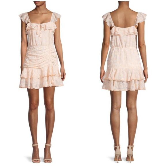 REVOLVE Saylor Julianna ​Eyelet Tiered Dress Sz Large $297 MSRP - Picture 1 of 3